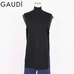 ガウディ GAUDI レディース ノースリーブニット ラメポイントボトルネックサイドスリットノースリニット ブラック系（サイズ/S）sa1023のサムネイル