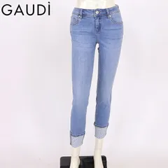 ガウディ GAUDI レディース スキニージーンズ ロールアップハイブリーチスキニーデニム ブルー系（サイズ/26/27/28）sa1049のサムネイル