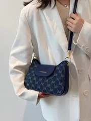 バッグ レディース ショルダーバッグ レター デザイン フラップ付き ショルダーバッグ、ファッショナブル