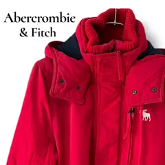 Abercrombie&Fitch アバクロンビー&フィッチ レッド メンズ アウター 長袖 ジャケット ナイロンジャケット マウンテンパーカー ブルゾン【Mサイズ】0001483OC