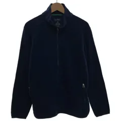 【中古】　L.L.Bean　フリース　ジャケット　ハイネック　フルジップ　無地　ワンポイント　刺しゅう　オーバーサイズ　アウトドア　古着　/7106