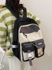 バッグ レディース バックパック リリースバックル & アルファベット飾り 機能性バックパック