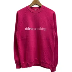 【中古】　JERZEES　スウェット　80s vintage　80年代　長袖　トレーナー　クルーネック　ラグラン　裏起毛　プリント　thirty something　USA製　古着　/1591