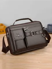 バッグ メンズ ショルダーパック 新しいPUサイドバッグ クロスボディバッグ メンズビジネスレジャーバッグ レトロ調整可能アウトドアハンドバッグ スクールバッグ スリングバッグ スポーツバッグ 大学生 旅行 カレッ