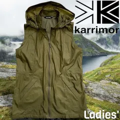 Karrimor カリマー軽量 撥水 フード付 ジップアップ フーデッド ベスト ジャケット マウンテンパーカー トレッキング アウトドア スポーツ レディース 1KAVSM6503DK オリーブ▲010▼00820k01