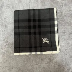 【BURBERRY】バーバリー チェック柄ハンカチ ホースロゴモチーフ コットン メンズ ブラック 黒色 ベージュ ノバチェック柄 ハンカチーフ ロゴ刺繍デザイン