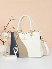 バッグ レディース ハンドルバッグ 1個 新作カラーブロック レディースバッグ、多用途カジュアルスタイルバッグ、ショルダーバッグ、ハンドバッグ、ボディバッグ、レディースの日常使い、デートギフト、母の日ギフトアイデア