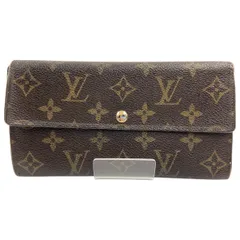 LOUIS VUITTON ルイヴィトン モノグラム ポシェット ポルト モネ クレディ 二つ折り長財布 M61725 ブラウン 現状渡し ジャンク品
