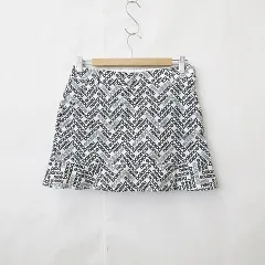 ニューバランス NEW BALANCE golf ゴルフ スポーツウエア スカート フリル 総柄 インナーパンツ 白 黒 ホワイト ブラック 1