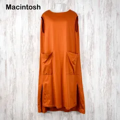 Macintosh マッキントッシュ ボートネック スリーブレス ドレス ロングワンピース オレンジ レディースのサムネイル