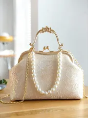 バッグ レディース ショルダーバッグ コサージュ付きバッグ シンプルファッション ショルダーバッグ/クロスボディバッグ/クラッチバッグ 中国スタイルのレース 美しい夜のためのエレガントなバッグ