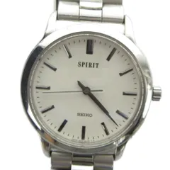 セイコー SEIKO 5E31-6C60 SPORIT スピリット 腕時計 クォーツ 白文字盤 シルバー色 ■GY18 /MQ