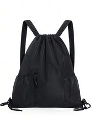 Men's Bags Backpacks Fashionable and Minimalist Chest Bag, Versatile Black Zippered Small Backpack, Sports & Leisure Sling Bag, Sling Crossbody Bag, Sling Bag, Waist