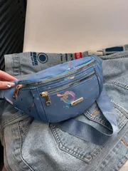 バッグ レディース ウエストバッグ ファッショナブル ウィメンズ ウエストポーチ ショルダークロスボディバッグ、メタリック コインポーチ、アウトドア多機能チェストバッグ