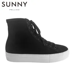 未使用品 PELLICO SUNNY GIOIA スウェードレザー サイドジップレースハイカットスニーカー 42 NERO/ブラック  【値下げ交渉歓迎】のサムネイル