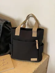 バッグ レディース トートバッグ マルチポケット キャンバスバックパック、ショルダーバッグ、ハンドバッグ、カレッジスタイルのブックバッグ、ブックウィーク、文芸テーマに適しています。男女学生用。本や買い物に最適。入学