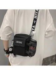 バッグ メンズ ショルダーパック 2個セット 刺繍ストラップ メンズミニキーチェーンポーチ フェスティバル バレンタインデー 携帯電話バッグ、ヴィンテージ、バレンタインギフト、バレンタインデー