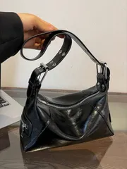 バッグ レディース ショルダーバッグ 2025年新作トレンディーな女性用小型ショルダーハンドバッグ、ユニークデザインのカジュアルトートバッグ、ファッショナブルなアンダーアームバッグ、快適なPU素材の無地、ジッパー開