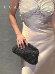 バッグ レディース ドレスバッグ 2025年 豪華な女性用パーティー・プロムシェルクリップボックスイブニングクラッチ アクリルアーガイル柄クラッチ 防水クロスボディバッグ 花嫁のためのバッグ パーティ、結婚式、ディ