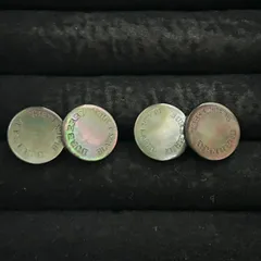 バーバリー ブラックレーベル BURBERRY BLACK LABEL カフス シェル 貝殻調 カフリンクス　260424010