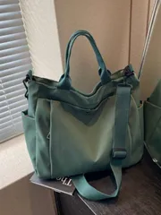 バッグ レディース トートバッグ ヴィンテージ マルチポケット レディース トートバッグ、ミニマリスト ショルダー クロスボディバッグ、学生用ブックバッグ、オフィス ハンドバッグ、大容量 折りたたみ ショッピングバ