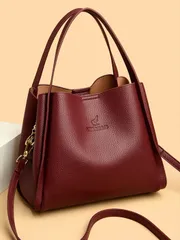 バッグ レディース ハンドルバッグ 高品質 柔らかなレザーのレディースハンドバッグ カジュアル ショルダートートバッグ ラグジュアリーデザイナー 大容量 財布バッグ ハンドバッグ 素敵、エレガントなレディースバッグ