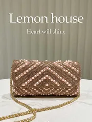 バッグ レディース ドレスバッグ 1個 シャンパンカラーのスパンコールとラインストーンのデコレーション付きクラッチバッグ、エレガントなメタリックチェーンショルダーエンベロップバッグ、イブニングパーティー、結婚式、バ