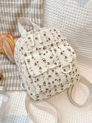 バッグ レディース バックパック コーデュロイ大容量バックパック、旅行、春のお出かけ、学校や小物入れに適しています。プリントの位置はランダム。バックパック、スクールバッグ、バッグ、リュック、ミニバックパック、スクー