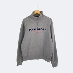 90s POLO SPORT ポロスポーツ ハーフジップ スウェット 刺繍ロゴ
