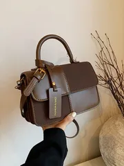 バッグ レディース ハンドルバッグ 新デザイン シンプル チェック柄 パッチワーク ハンドバッグ トートバッグ ショルダーバッグ クロスボディバッグ