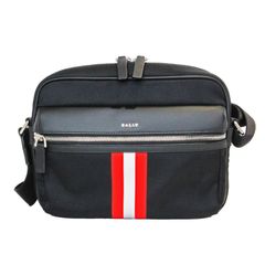 【BALLY】Bally 6238426 THARE.0F716 Crossbody Bag Shoulder Bag Black Nylon Leather