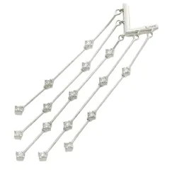 【本物保証】 新品同様 ライン LINE 5列 ペンダント トップ K18WG メレダイヤモンド 0.50ct ホワイトゴールド