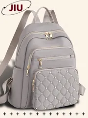 バッグ レディース バックパック 盗難防止リベットナイロンバックパック、レディース財布、マルチファンクション ファッション デイリーバッグ、多ポケット 軽量 トラベルバッグ、大容量 ミニマリスト バックパック、便利