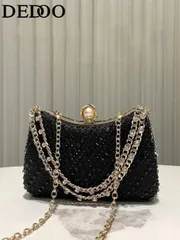 バッグ レディース ドレスバッグ 1個 ゴールドラインストーン装飾エレガントな女性用クラッチバッグ、イブニングパーティー、結婚式、カクテルイベントに適しています