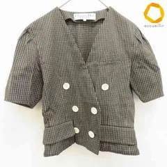 クリスチャンディオール ChristianDior ヴィンテージ ジャケット 半袖 ダブル チェック レディース [a1003804]