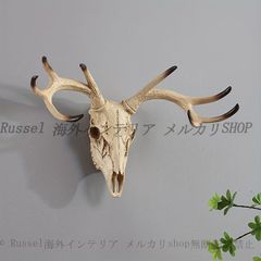 蝦夷鹿 ハンティングトロフィー 台座、金具付き - メルカリ