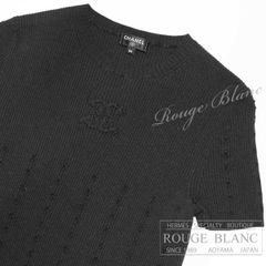 CHANEL 24C シャネル クローバー&CCロゴ刺繍 半袖リブニット 40 - メルカリ