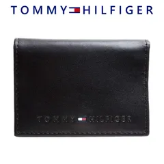 訳あり トミーヒルフィガー TOMMY HILFIGER 名刺入れ レザー ロゴ メンズ カードケース 31tl20x014 箱無し s117のサムネイル