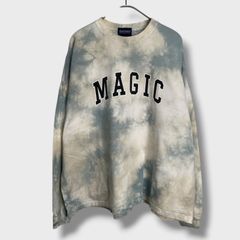雰囲気系】GILDAN カレッジロゴスウェット XL ブリーチ グランジ ボロ 