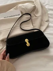 バッグ レディース ショルダーバッグ レディース ビンテージ フェイクオイルレザー フラップ装飾 ワンショルダー アンダーアームバッグ、デート、お出かけ、パーティーに適しています