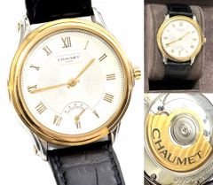 ショーメ CHAUMET メンズ 自動巻き コンビ 革ベルト 早い者勝ち 