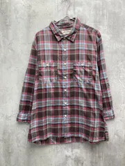 nano universe ナノユニバース コットン100% チェック柄 長袖 シャツ カジュアルsizeM/赤ｘ水色ｘ茶 ■◇ レディース