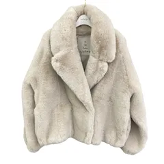 186000 現状品 see room linn シールームリン ショートファーコート FREEサイズ ベージュ