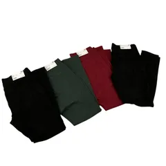 186001 新品未使用 UNIQLO +J ユニクロ レギンスパンツ XL ブラック レッド グリーン レディース 4点まとめ売り