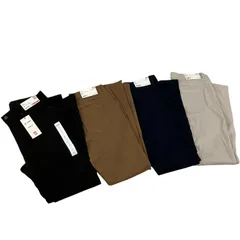 186001 新品未使用 UNIQLO +J ユニクロ レギンスパンツ スキニーフィット XL ブラック ブラウン ネイビー ライトグレー カラージーンズ レディース 4点まとめ売り