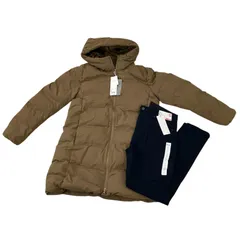 186001 新品未使用 UNIQLO +J ユニクロ スキニーフィット シームレスダウンショートコート XL ブラウン　 タグ付き レディース 2点まとめ売り