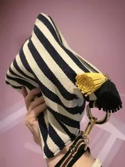 バッグ レディース ハンドバッグ レディース ファッション カジュアル 多機能 ストライプ ジップクラッチバッグ