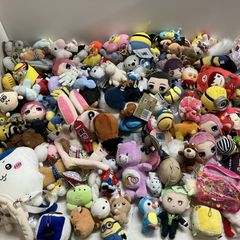◆모케케 Care Bears 애니멀 미니언 등 대량점 정리 상품 160점 이상 캐릭터 여러가지 미니 봉제인형 마스코트 키홀더 등 현상품