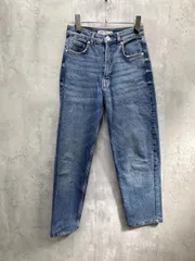 ZARA ザラ クロップド デニムパンツ ジーンズ ジーパン ウォッシュ加工 カジュアル 美脚 size34/青 ■■ レディース