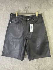 【中古】atmos ｱﾄﾓｽ Sheep Leather Buggy Shorts　ﾚｻﾞｰｼｮｰﾂ ﾌﾞﾗｯｸ L 33965595のサムネイル